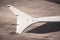 Precision engineering: The sleek wing of an airplane