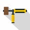 Precision grinding machine icon, flat style