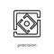 Precision icon. Trendy modern flat linear vector Precision icon