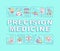 Precision medicine word concepts green banner