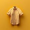 Precision Mens Shirt Mockup In Octane Render Style On Warm Yellow Background