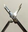 Precision Metal Nail Scissors, Trimmers, Clippers. Closeup.