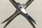 Precision Metal Nail Scissors, Trimmers, Clippers. Closeup.