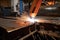 precision welding robot performing intricate weld on aircraft wing