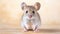 Precisionism-inspired Mouse Standing On Beige Background