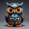Precisionist-inspired Metal Owl Toy With Realistic Detailing