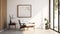 Precisionist Style Art: White Chair In An Airy And Light Empty Room