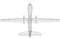 Predator Drone. Wire-frame Outline Drawing Aircraft. Vector created of 3d.