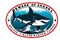 Predator\\\'s Emblem: Great White Shark Showcasing Formidable Teeth and Predatory Prowess in a Minimalist Logo