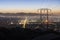 Predawn View of Powerlines Entering Los Angeles