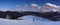 Predawn winter mountain panorama Carpathian, Ukraine