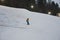 Predeal/Romania/ january 28, 2019: Man in yellow snowboarding