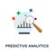 Predictive Analytics flat icon. Colored sign from customer management collection. Creative Predictive Analytics icon