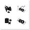 Predictive analytics glyph icons set