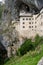 Predjama Castle is a Renaissance castle built within a cave mouth