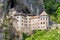 Predjama Castle in Slovenia, Europe. Renaissance castle built within a cave mouth in south central Slovenia.