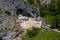 Predjama Castle in Slovenia, Europe. Renaissance castle built within a cave mouth in south central Slovenia, in the historical