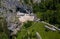 Predjama Castle in Slovenia, Europe. Renaissance castle built within a cave mouth in south central Slovenia, in the historical