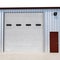 Prefab Steel Building garage door on white. 3D illustration