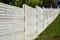 Prefabricated concrete fence in garden