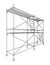 Prefabricated scaffolding. Vector