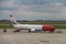 Preflight service of the Norwegian Airlines plane in Warsaw