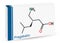 Pregabalin molecule. It is anticonvulsant, anxiolytic drug used to treat fibromyalgia and epilepsy. Skeletal chemical formula.