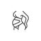 Pregnancy bandage line icon