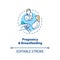 Pregnancy and breastfeeding concept icon