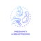 Pregnancy and breastfeeding concept icon