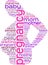 Pregnancy concept tag cloud