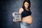 pregnancy details with beautiful woman with belly
