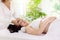 Pregnancy spa. Massage for pregnant woman