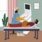 Pregnancy ultrasound examination concept. Doctor or gynecologist monitoring a pregnant woman at ultrasonography  at the clinic.