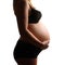 Pregnant belly isolated against white background