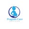 Pregnant care logo protection mom and baby to happy family