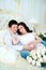 Pregnant family: husband and wife waiting for baby\'s birth