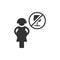 Pregnant, forbidden drink, alcohol icon - Vector