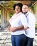Pregnant Mixed Race Couple