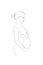 Pregnant mom line art, Pregnancy one line drawing