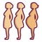 Pregnant period icon, cartoon style