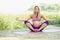 Pregnant practices yoga outdoors. Prenatal Yoga and Fitness