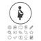 Pregnant sign icon. Pregnancy symbol.