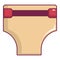 Pregnant underwear icon, cartoon style