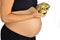 Pregnant woman with avocado