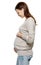 Pregnant woman in casual clothes isolated