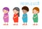 Pregnant woman, Different nationalities , people character cartoon concept