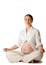 Pregnant woman doing yoga