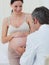 Pregnant woman examined by her gynecologist