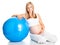 Pregnant woman excercises